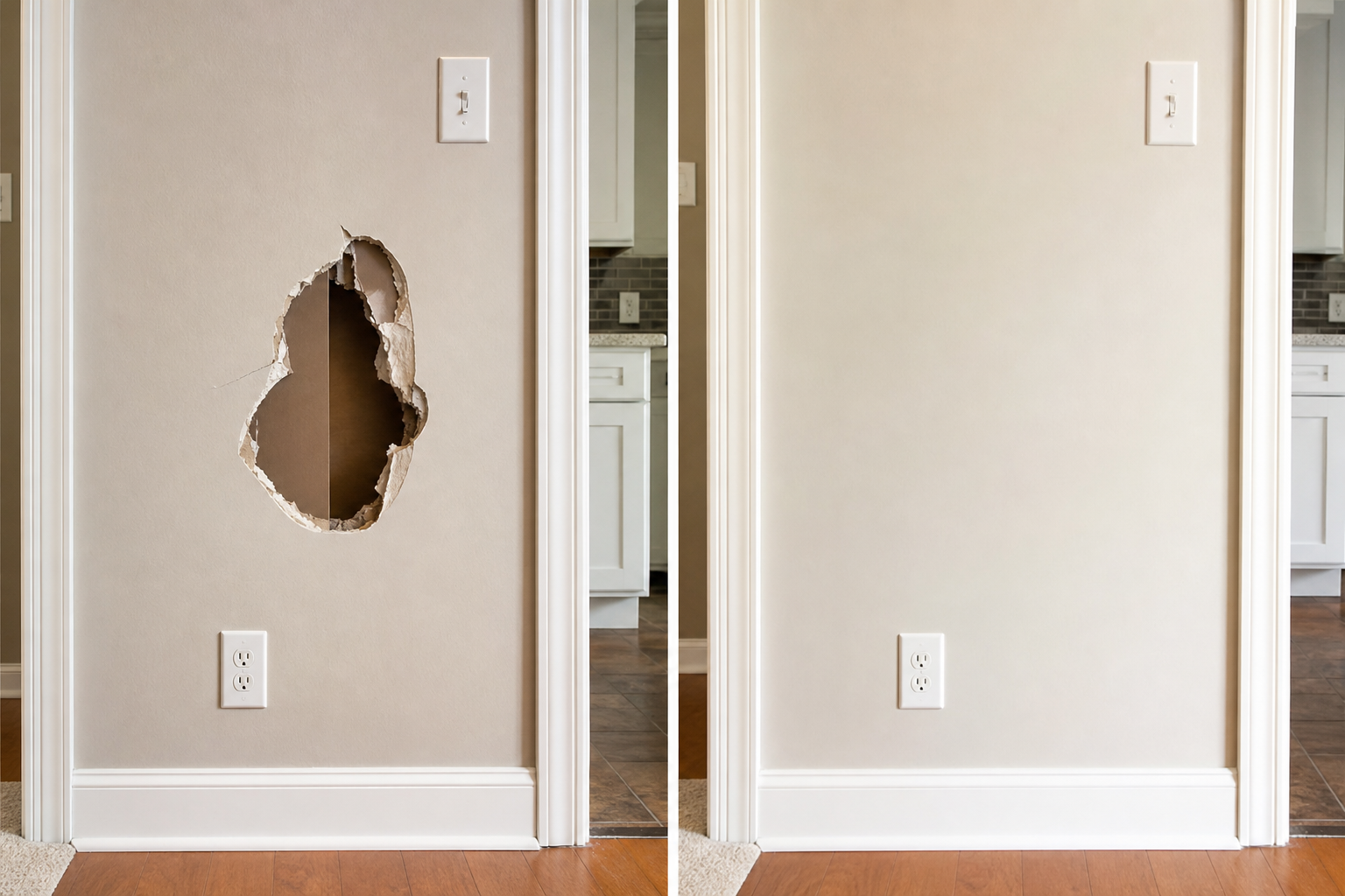 Drywall patch — hole to paint-ready finish